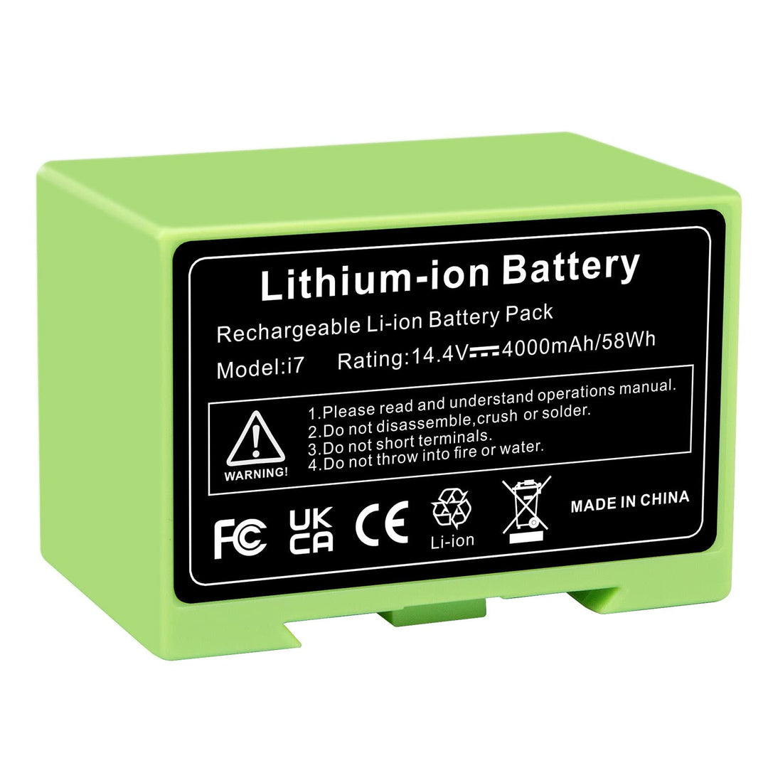 ASUNCELL Li-ion Ersatzakku für i7, 14.4V 4000mAh Akku für iRobot Roomba e und i Serie i7/i7+ i4/i4+