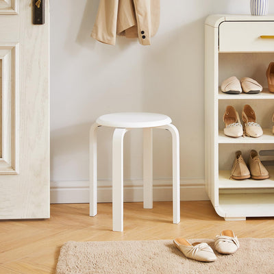 IBUYKE Stapelhocker-Massivholz Hocker Hausbank Holzhocker Mode Kreative Hocker Moderne Esstisch Hock