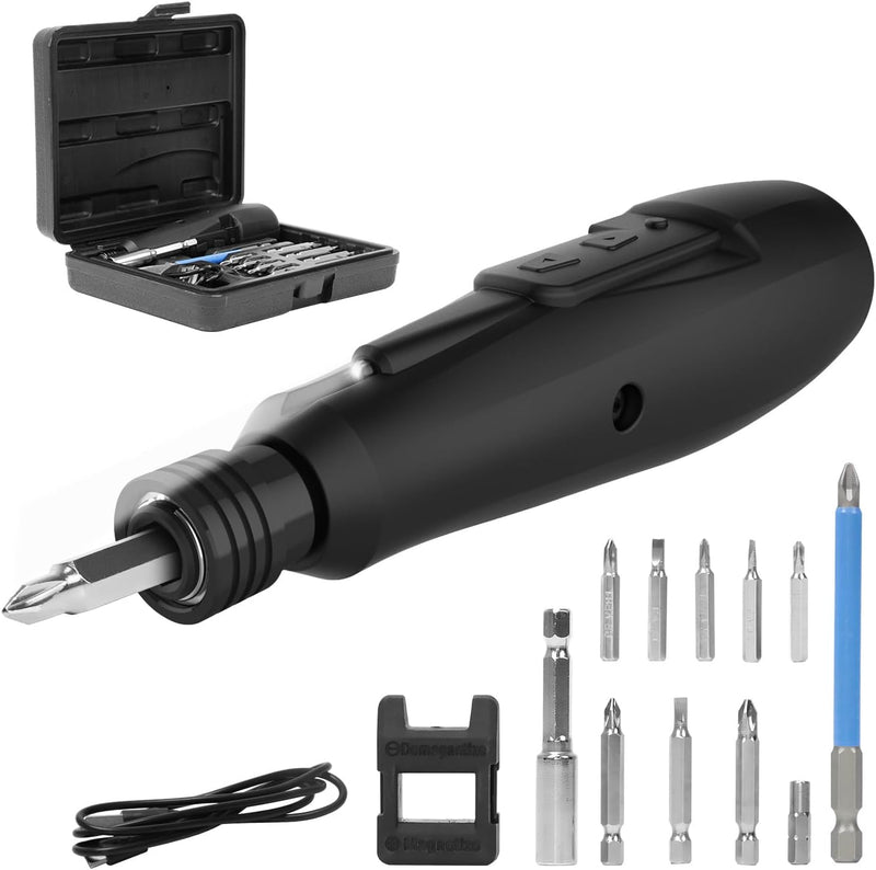 DEWINNER 3.6V Mini-Schraubendreher 63 Stück, 2.5/10 N.m Cordless Screwdriver Set mit USB, Drehzahl v