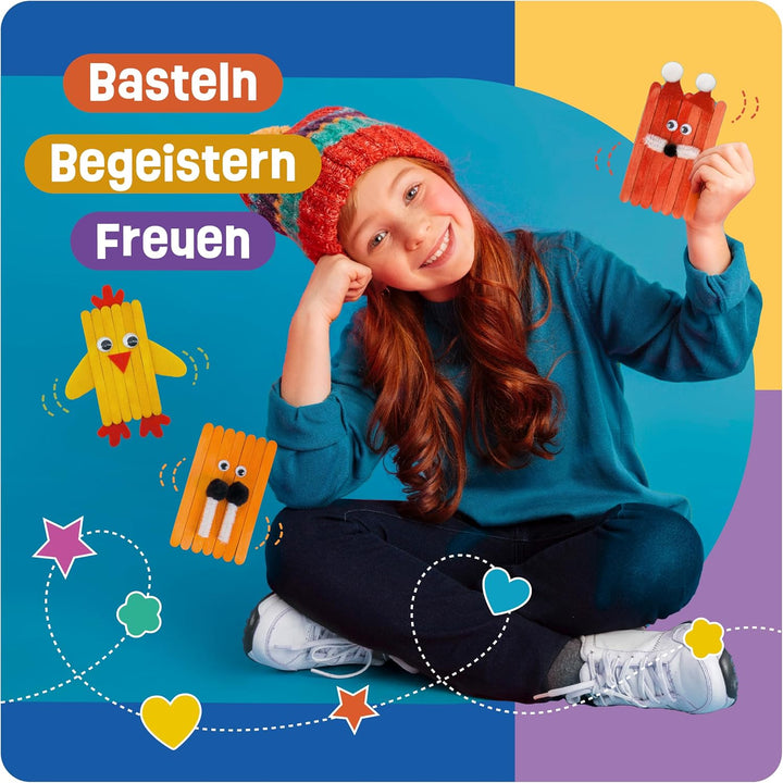 Smowo® Mega Bastelset Starterset - Bastelbox Mix - mit kreativen Bastelideen - Bunte Bastelbedarf Bo