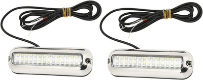 2 Stück Boots-Unterwasser LED Leuchten,Bootsnavigationslicht,1500LM 42 LED Wasserdicht Boot Licht LE