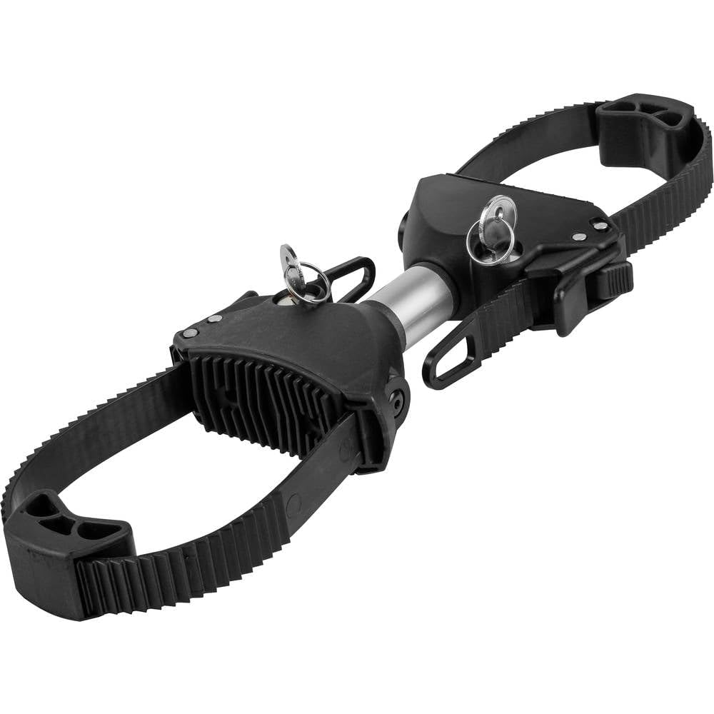EUFAB 11579 Strap-Rahmenhalter beidseitig, abschliessbar, 15 cm Länge Beidseitig Single, Beidseitig