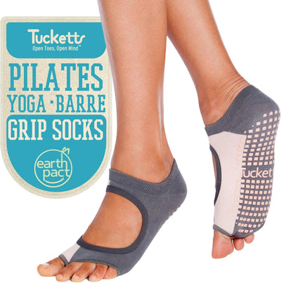 Tucketts Yoga Socken für Frauen - rutschfeste Haftsocken ohne Zehen - Stoppersocken (Damen) – Pilate