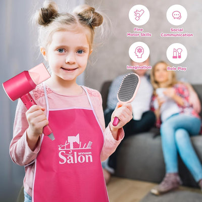 GAGAKU Friseur Set Kinder Frisierkopf Zubehör Frisierset Spielzeug Frisör Beauty Salon Spielset Haar