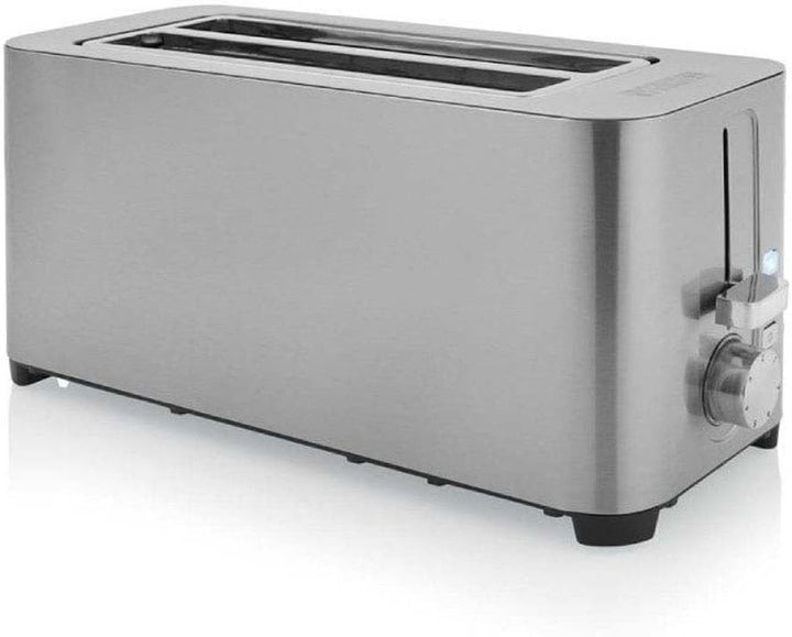 Princess 142402 Steel Toaster 2 Langer Schlitz - 7 einstellbare Stufen - 1400 W 4 Toasts Langer Schl