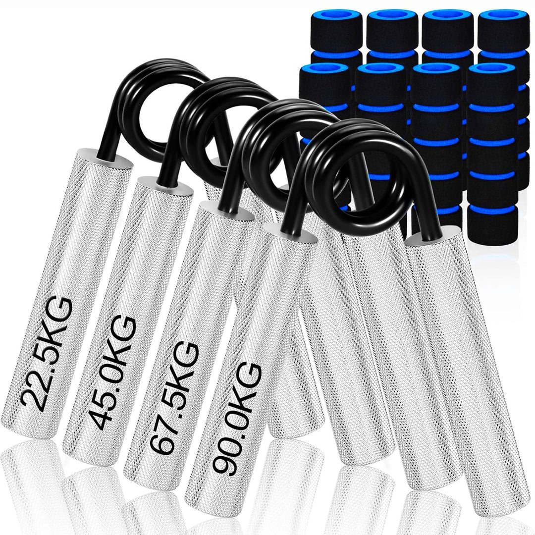 4er Pack Handtrainer Fingertrainer, Aluminium Unterarmtrainer, Grip Griffkraft Trainer, Handmuskeltr