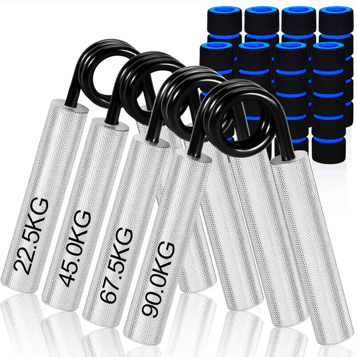 4er Pack Handtrainer Fingertrainer, Aluminium Unterarmtrainer, Grip Griffkraft Trainer, Handmuskeltr