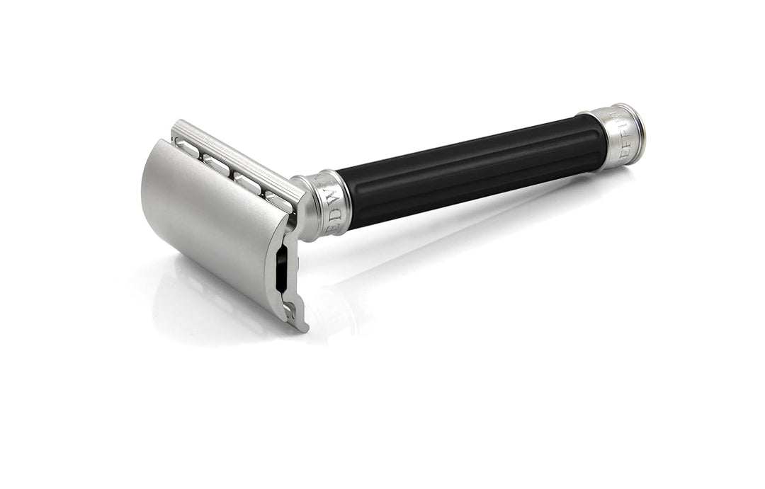 Edwin Jagger 3ONE6 Edelstahl-Schwarz-DE-Sicherheitsrasierer, Schwarz