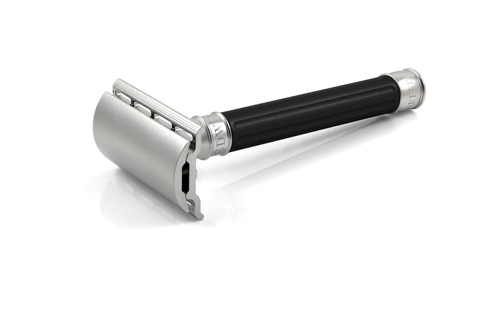 Edwin Jagger 3ONE6 Edelstahl-Schwarz-DE-Sicherheitsrasierer, Schwarz