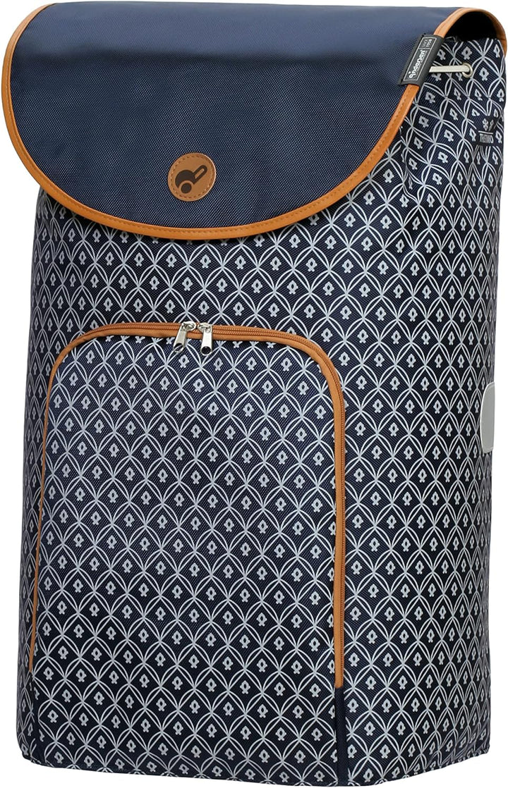 Andersen Shopper Unus Alu höhenverstellbar mit Kugellagerrad Ø 17 cm und 47 Liter Tasche Famke mit K