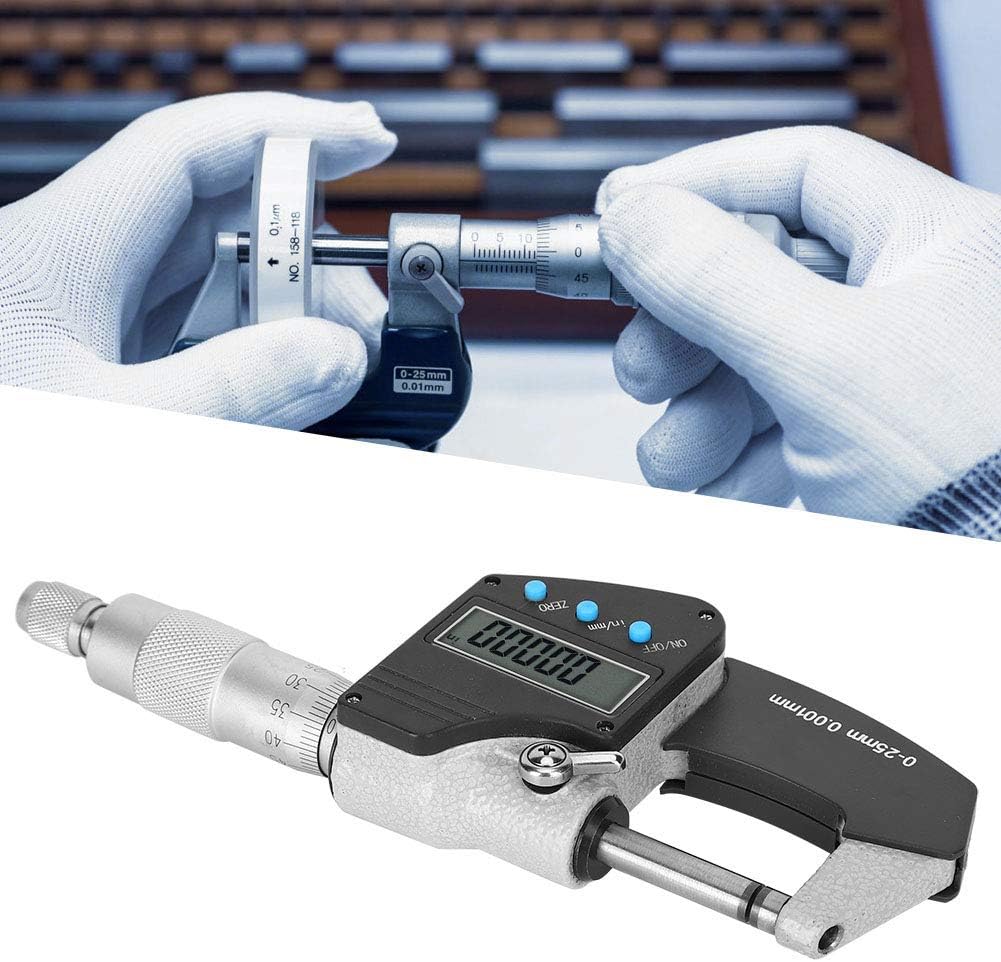 Digit Aussenmikrometer Zoll Mikrometer Grossbild Digital Metric Imperial 0,001 mm Genauigkeit 0‑25 m