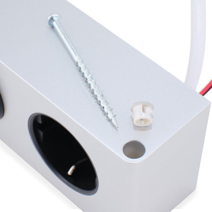 kalb | Energiebox 12V 10W für LED Beleuchtung Kombibox Steckdose und Schalter (mit Netzteil)