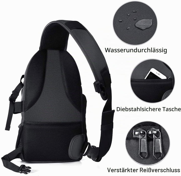 MOSISO Kameratasche Brust, DSLR/SLR/Spiegellose Kamera Rucksack Tasche Stossfester Fotografie Rucksa