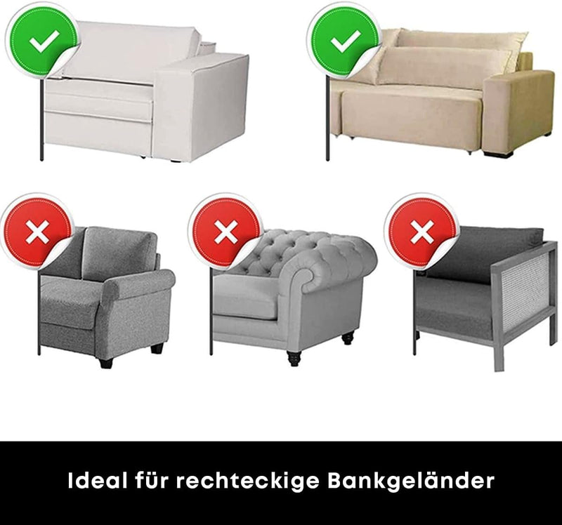 YUGN Sofatablett Armlehne - Couch Ablage Sofa Tablett - Sofalehne Ablage - Getränkehalter Sofa Butle