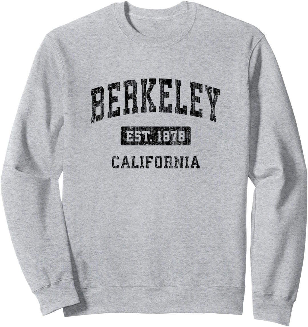 Berkeley California CA Vintage Sports Design Schwarz Sweatshirt
