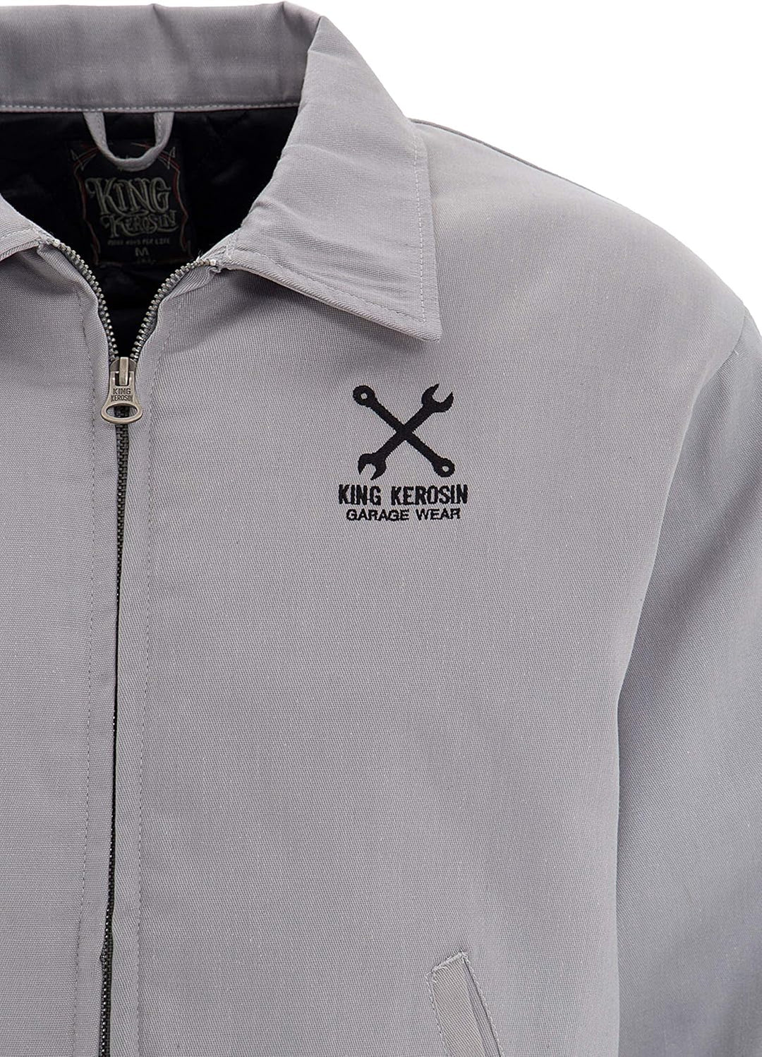 King Kerosin Worker-Jacke mit Rückenstickerei Speed Freak Herren Langarm Blousonjacke casual regular