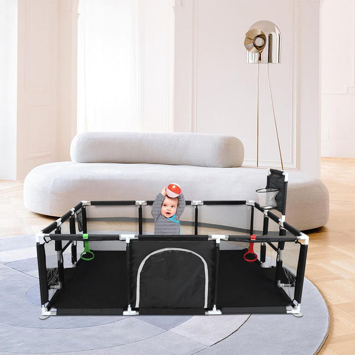 Laufstall Baby, Indoor &amp; Outdoor Laufgitter Baby Grosse xxl Sicherheitsspielplatz Schutzgitter für K