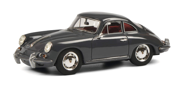 Schuco 450879500 Porsche 356 SC, Coupé, Interieur rot, Resin, Modellauto, 1:43, grau, Limitierte Auf
