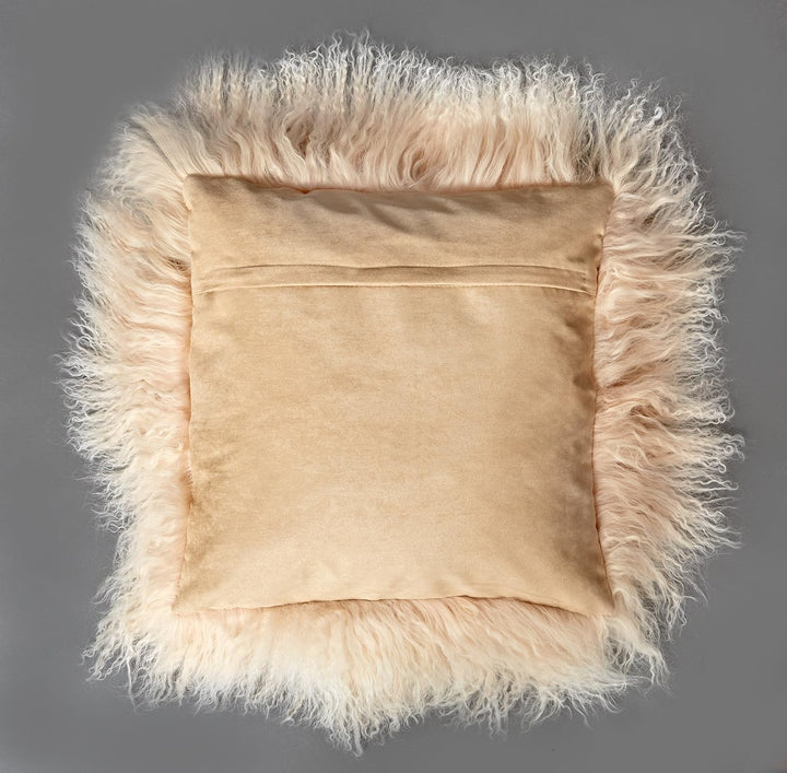 Reissner Lammfelle Tibet Lammfell Kissenbezug langflorig 30x30cm JYB03 Farbe beige/weiss (Tops) Jyb0