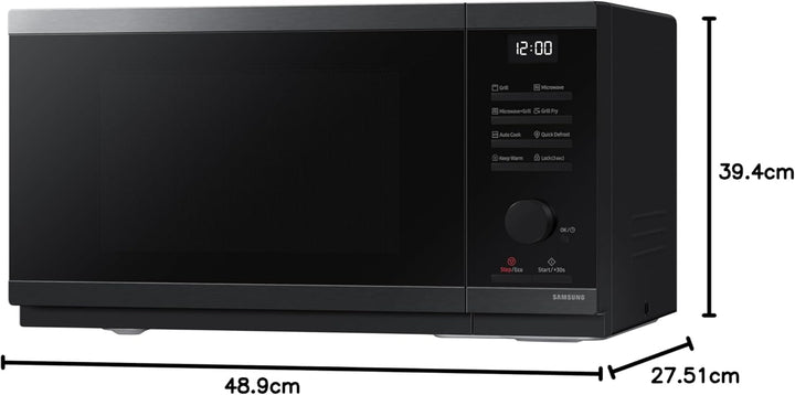 Samsung MG23DG4524CGE1 Mikrowellenherd, 23 l, 800 W, Schwarz, Touchscreen + Zifferblatt, ECO-Modus