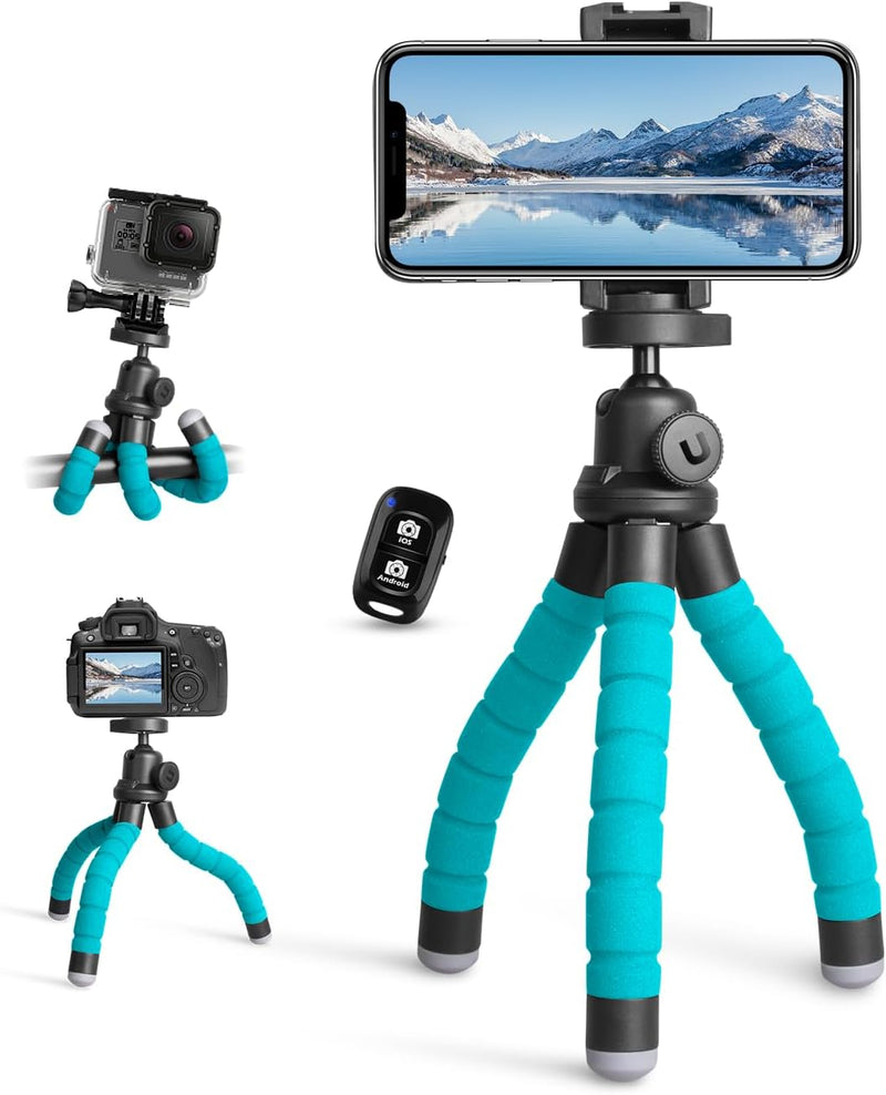 UBeesize Handy Stativ, Mini Stativ für Smartphone und Kamera, Tripod iPhone mit Bluetooth Handy Stat