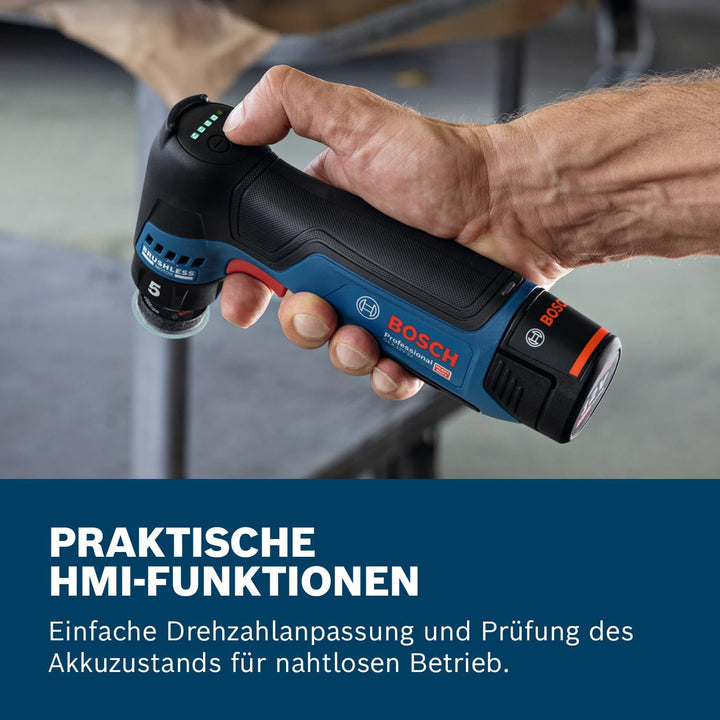 Bosch Professional 12V System Akku-Exzenterschleifer GEX 12V-32 (inkl. montiertem 32 mm Klett-Schlei