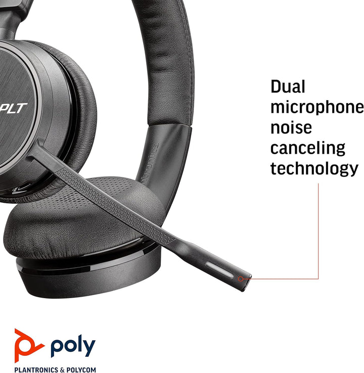 Plantronics– Voyager 4220UC USB-A Headset (Poly)– Stereo Bluetooth-Kopfhörer mit Bügel-Mikrofon und