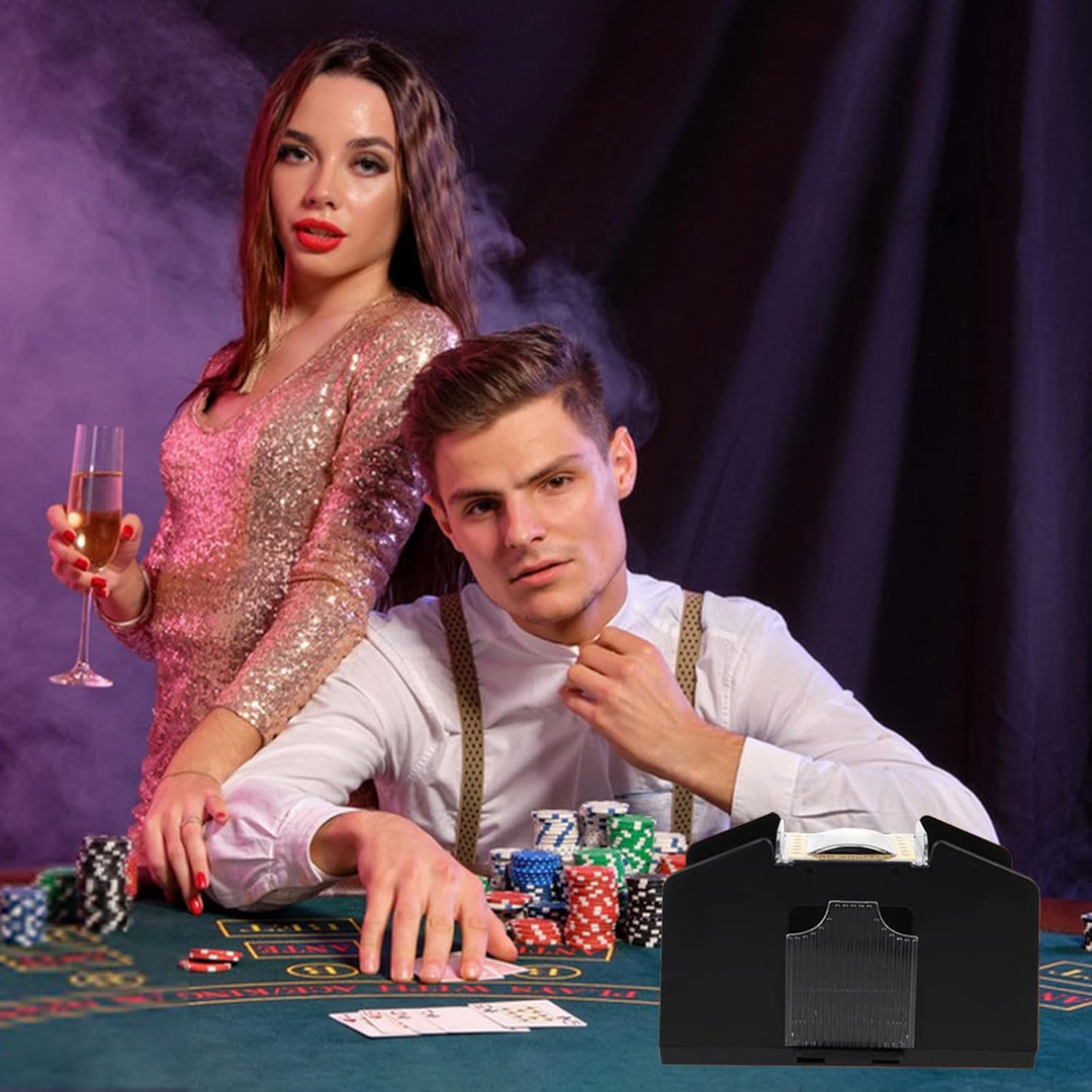 Binnan Kartenmischmaschine Elektrische 2 Decks,Automatischer Kartenmischer Casino Kartenmischer,kart