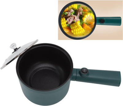 Elektrischer Hot Pot, Mini-Ramen-Kocher 1,8 L Schnellnudelkocher Antihaft-Sauté-Pfanne Mini-Topf 2 T