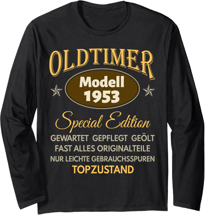 71. Geburtstag Mann Frau 71 Jahre 1953 Deko Lustig Geschenk Langarmshirt