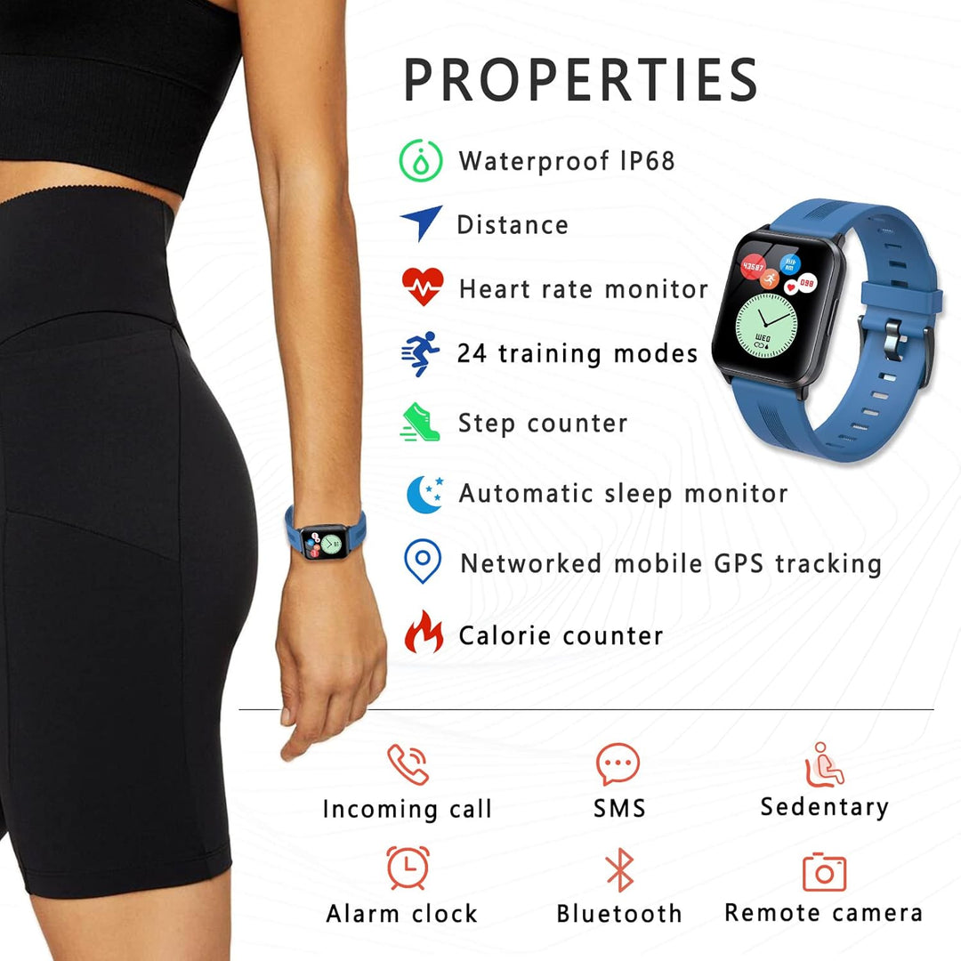SUPBRO Smartwatch, Fitness Armband Tracker Touch Screen Uhr Wasserdicht IP68 Armbanduhr Smart Watch