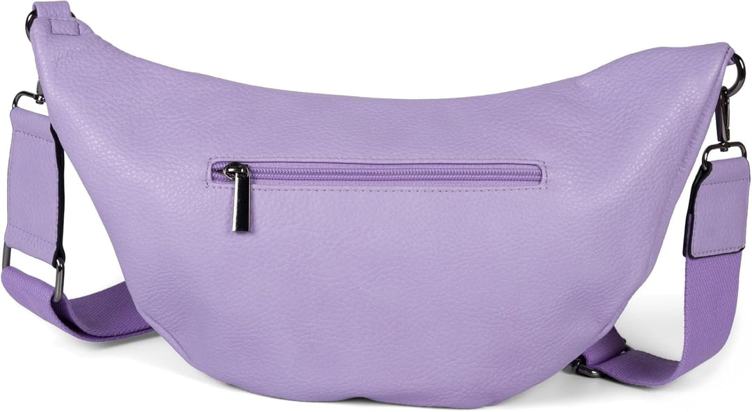 styleBREAKER Damen Halbmond Crossbody Schultertasche, abnehmbarer verstellbarer Schultergurt, Einfar