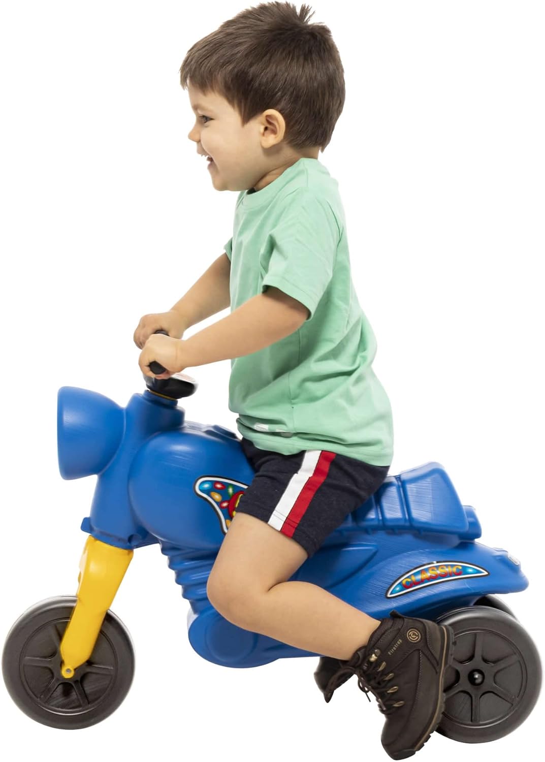 Dreirad Trike Rutscher Motorrad Classic 5 Maxi blau Kinder Laufrad Lauflernrad, Blau