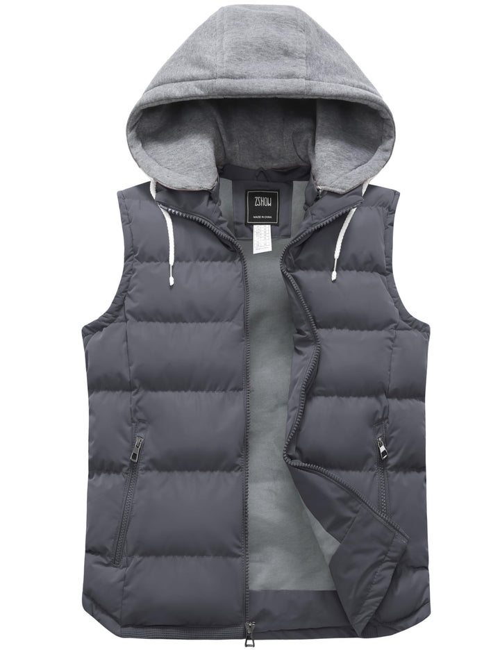 ZSHOW Herren Winter Weste Gesteppte Polsterung Puffer Ärmellos Jacke Warme Outdoor Weste Körperwärme