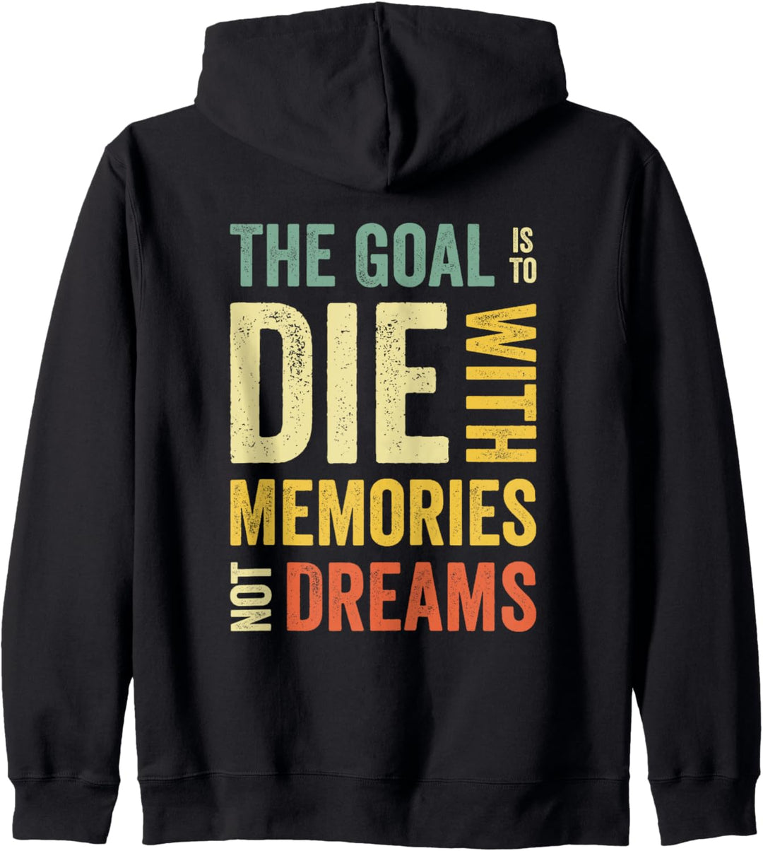 Goal Life Zitate motivierende positive Botschaft inspirierend Kapuzenjacke