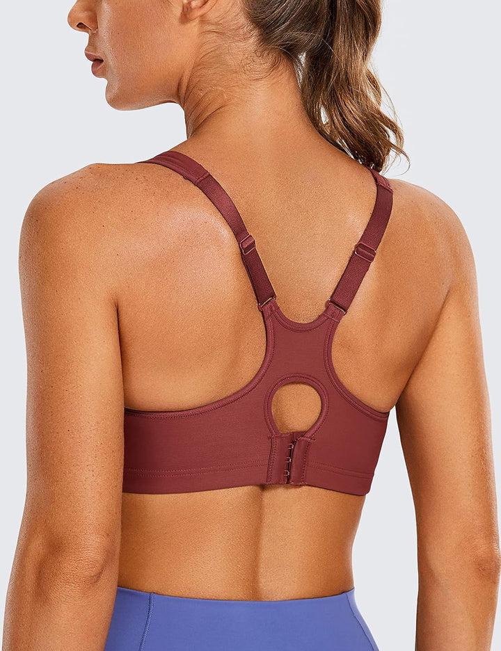 SYROKAN Damen Starker Halt Sport BH - Mesh mit Bügel Ringerrücken Ohne Einlagen Fitness Lauf Joggen