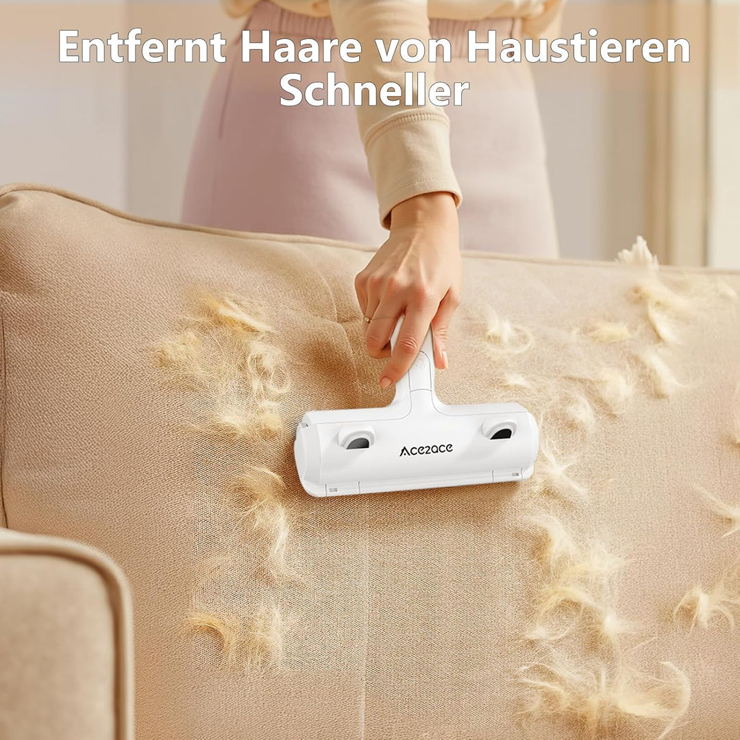 ACE2ACE Tierhaarentferner Fusselrolle, Fusselrolle für Hundehaare und Katzenhaare Wiederverwendbar,