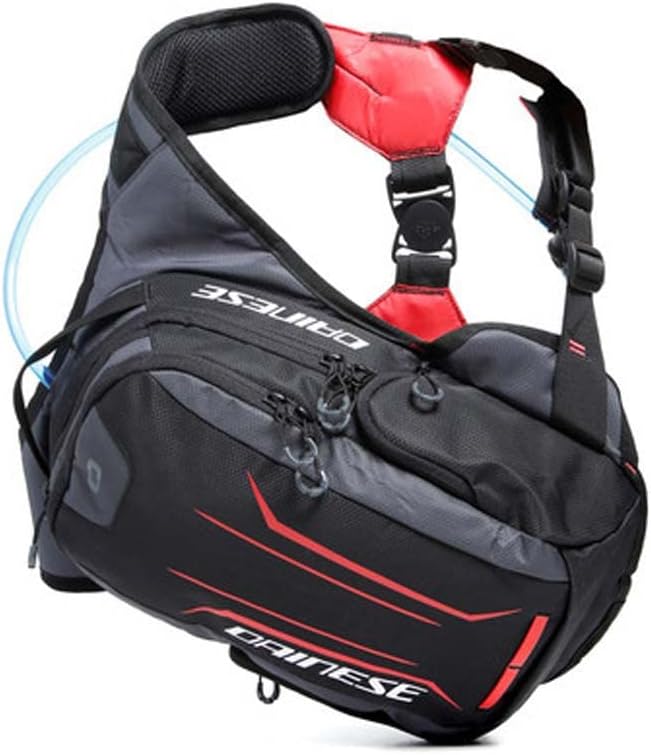 Dainese Alligator Backpack, Motorrad Rucksack Adventure mit integrierter 2-Liter-Trinkblase, Schwarz