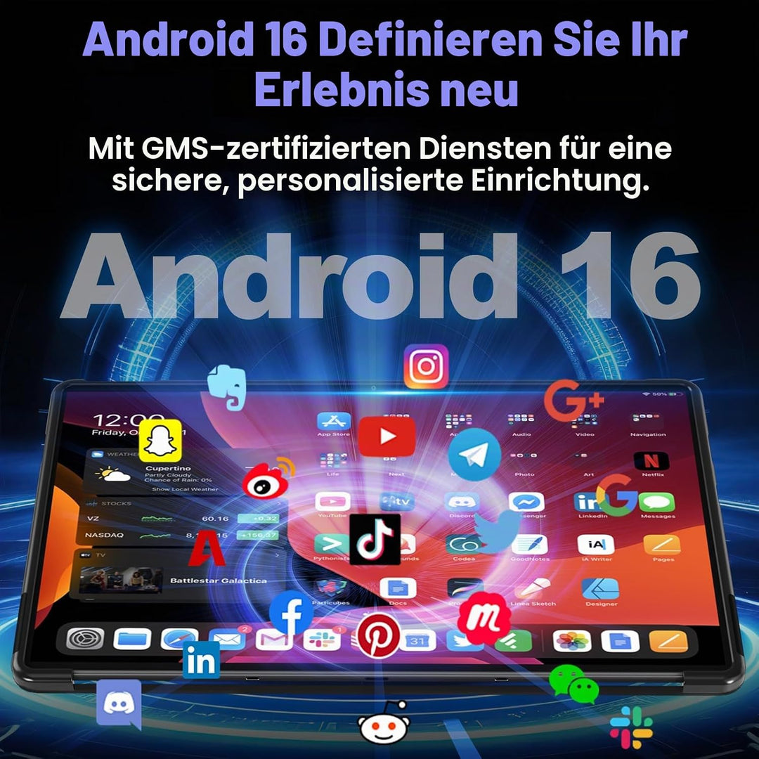 jumper 15,4 Zoll Tablet, Android 15 Tablet mit Helio G99 Octa-Core Prozessor(bis zu 2,2 GHz), Gaming