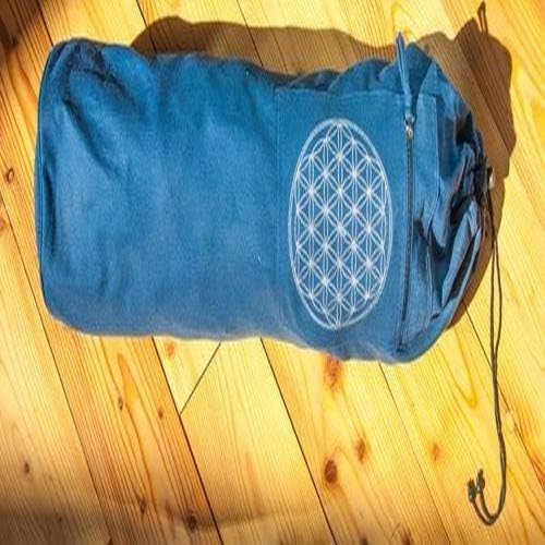 Berk YO-15-BL Meditations-Zubehör - Yoga Tasche mit Blume von Lebens, blau