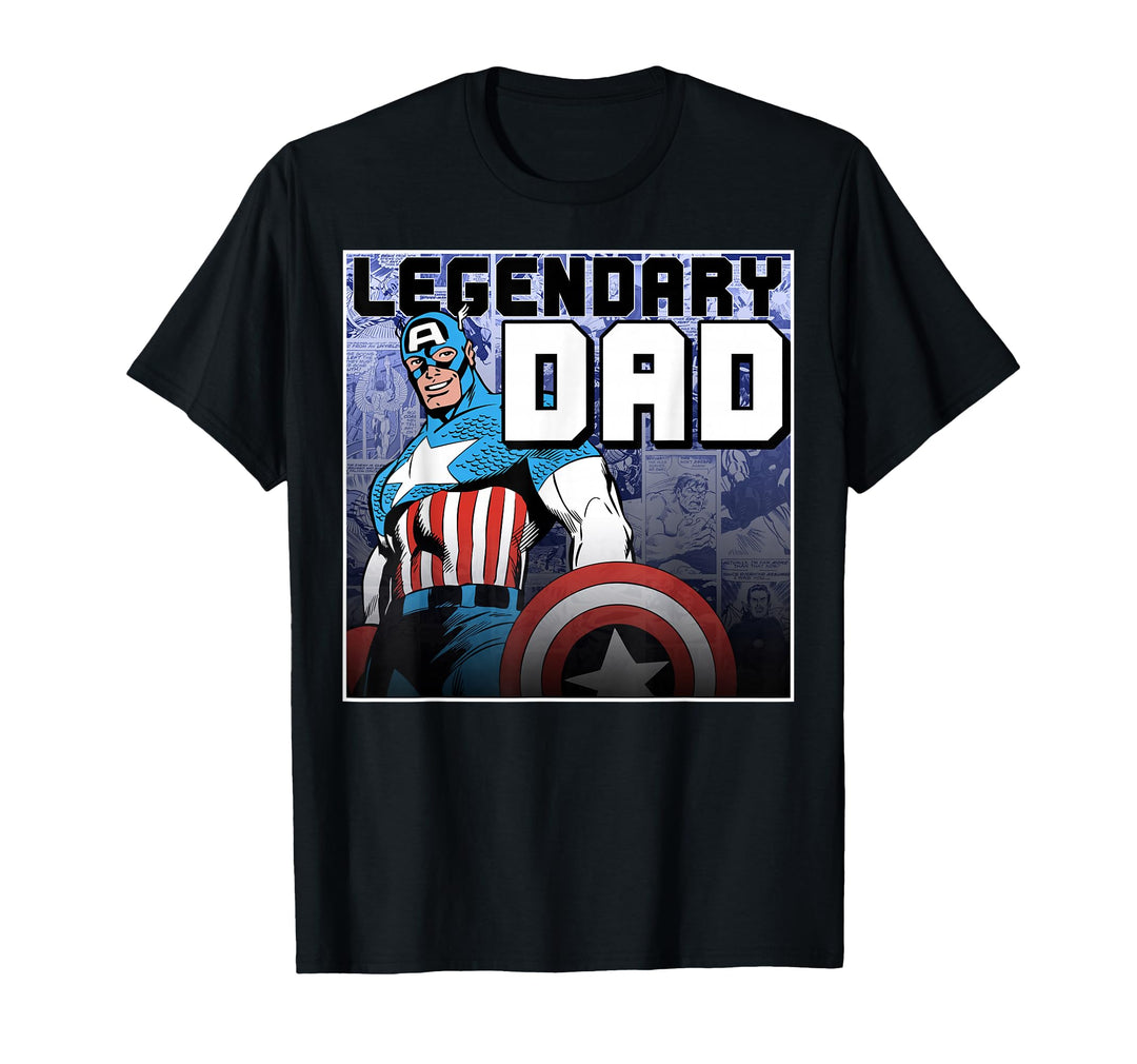 Women's Marvel Captain America Father's Day Legend Graphic T-Shirt Small Slate
