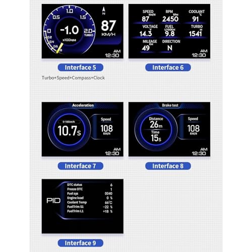 Auto HUD Dual System Head Up Display Digitaler OBD2 / GPS Tachometer, Smart Gauge Auto HUD Tachomete