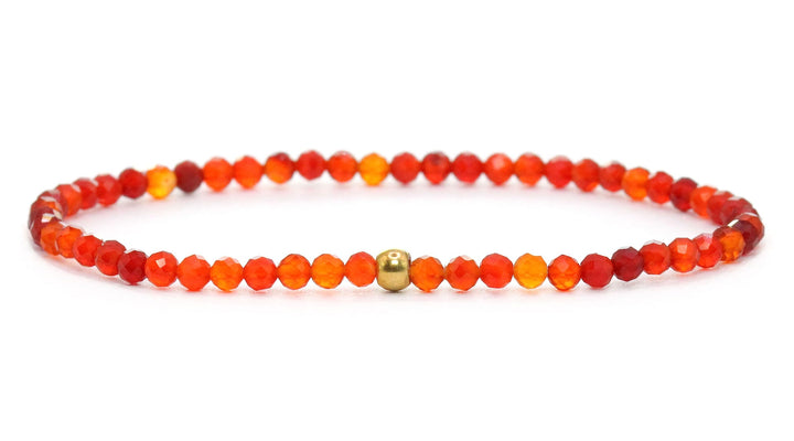 Echtes Edelstein Armband mit facettierten 3mm Perlen - verschiedene Längen - Heilstein Schutzstein E