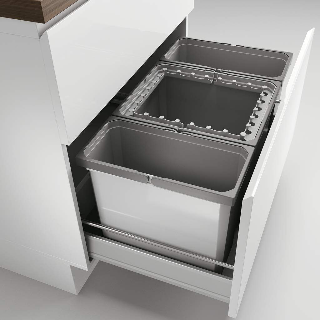 Naber Cox® Box 2T 800-3. Abfallsammler, hellgrau.
