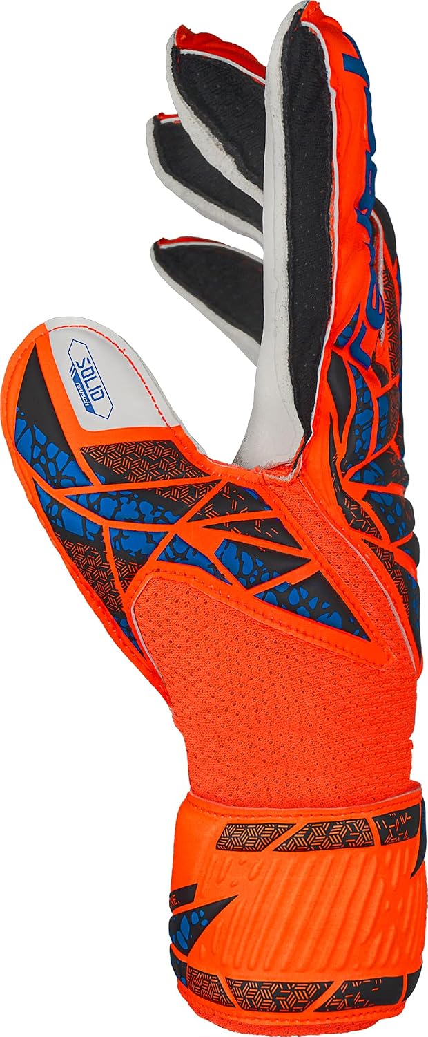 Reusch Unisex Jugend Attrakt Solid Finger Ständer Junior warthandschuhe 5 2210 Hyperorng/Elec Blue,