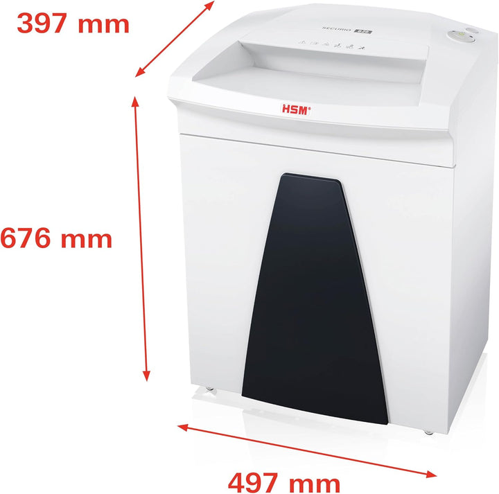 HSM SECURIO B26 Aktenvernichter I Streifenschnitt 3,9 mm I Sicherheitsstufe P-2 I Office Schredder f