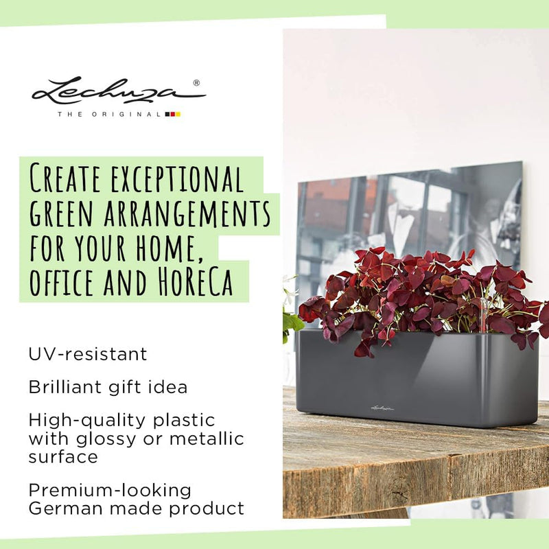 LECHUZA CUBE Glossy Triple scarlet rot highgloss 13672 40x14x13,5 cm Scarlet Rot Highgloss, 40x14x13