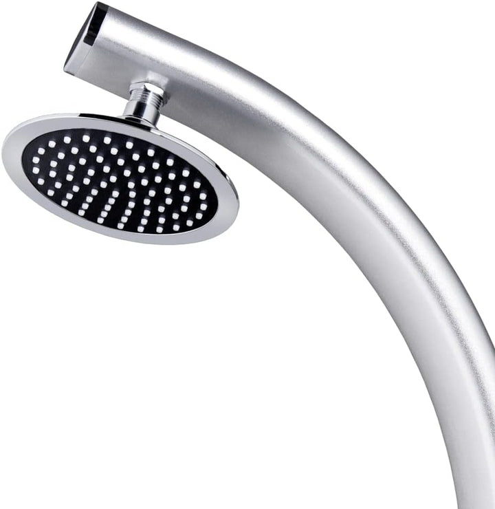 vidaXL Gartendusche mit Grauer Bodenplatte Aussendusche Pooldusche Campingdusche Camping Pool Aussen