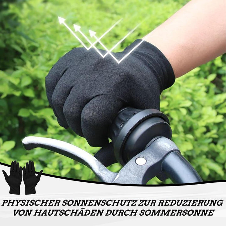 12 Stück Baumwollhandschuhe Schwarz, Dünne Baumwollhandschuhe für Handpflege und Schmuckuntersuchung