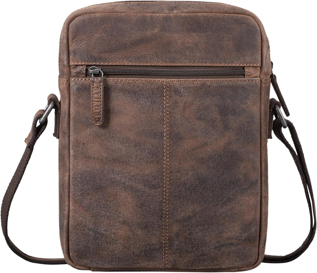 STILORD 'Fox' Herrentasche Leder Vintage Messenger Bag Männer Handtasche klein für 10,1 bis 10,5 Zol